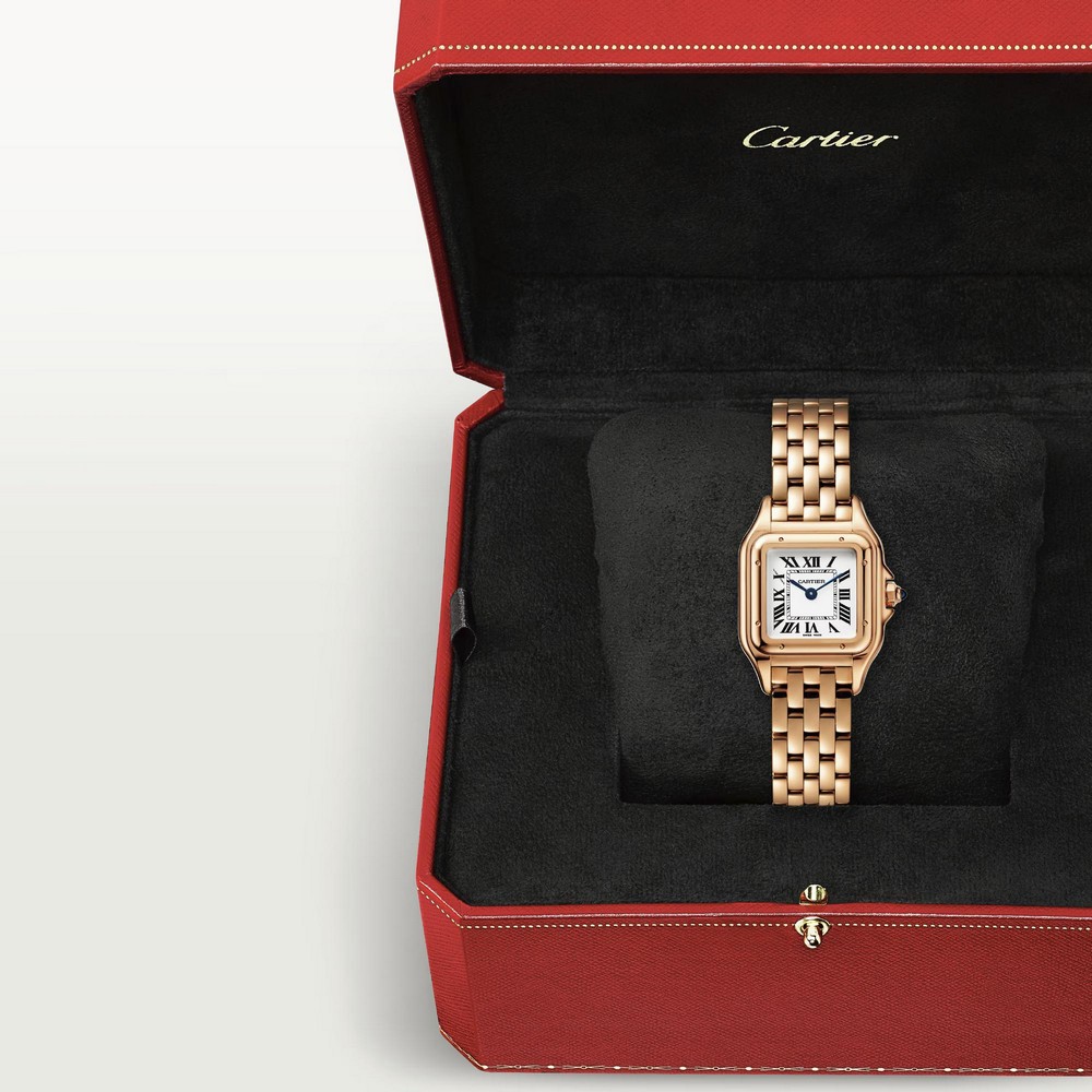 Đồng Hồ Cartier Panthère De Cartier Small Watch Nữ Vàng Hồng Trắng